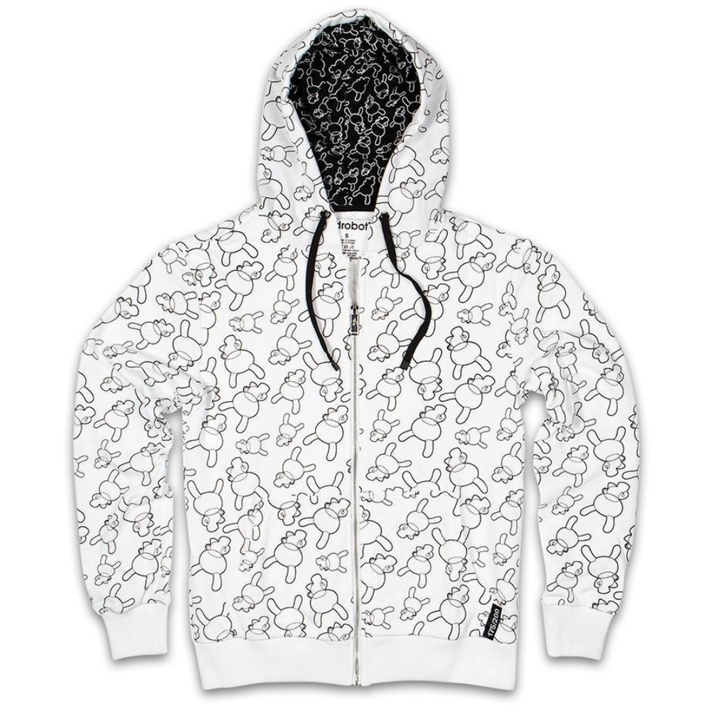 Kidrobot Dunny Print Zip Up Hoodie Limited Edition